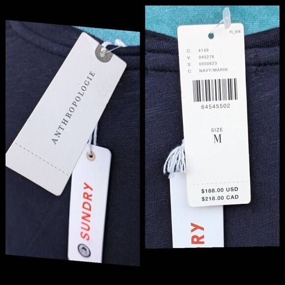 NWT Anthropologie Sundry Twist-Front Midi Dress w/ Slit. Medium - Picture 8 of 8